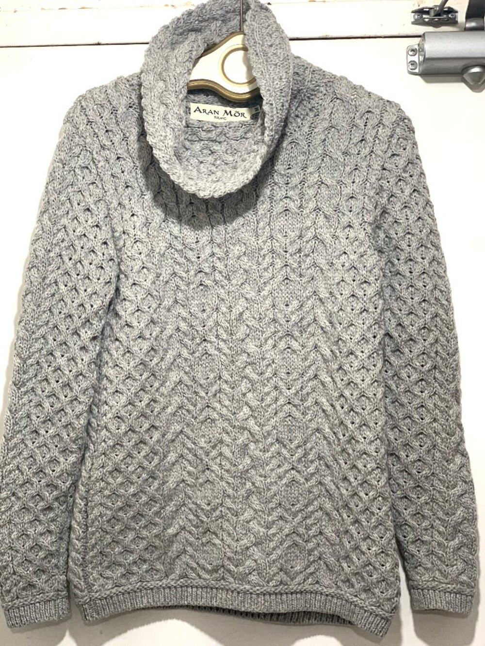 ARAN MOR IRELAND TURTLENECK KNITTED WOOL SWEATERS SIZE M